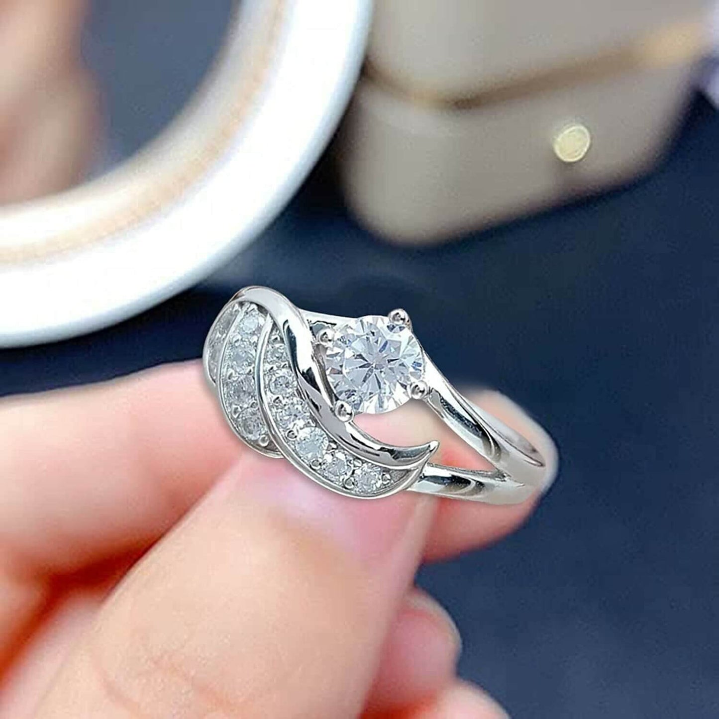 Elegant Crystal Ring | Adjustable Crystal Accented Ring