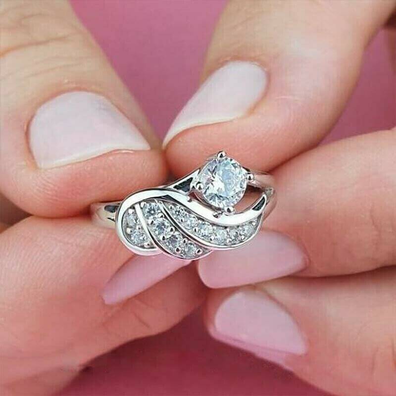 Elegant Crystal Ring | Adjustable Crystal Accented Ring
