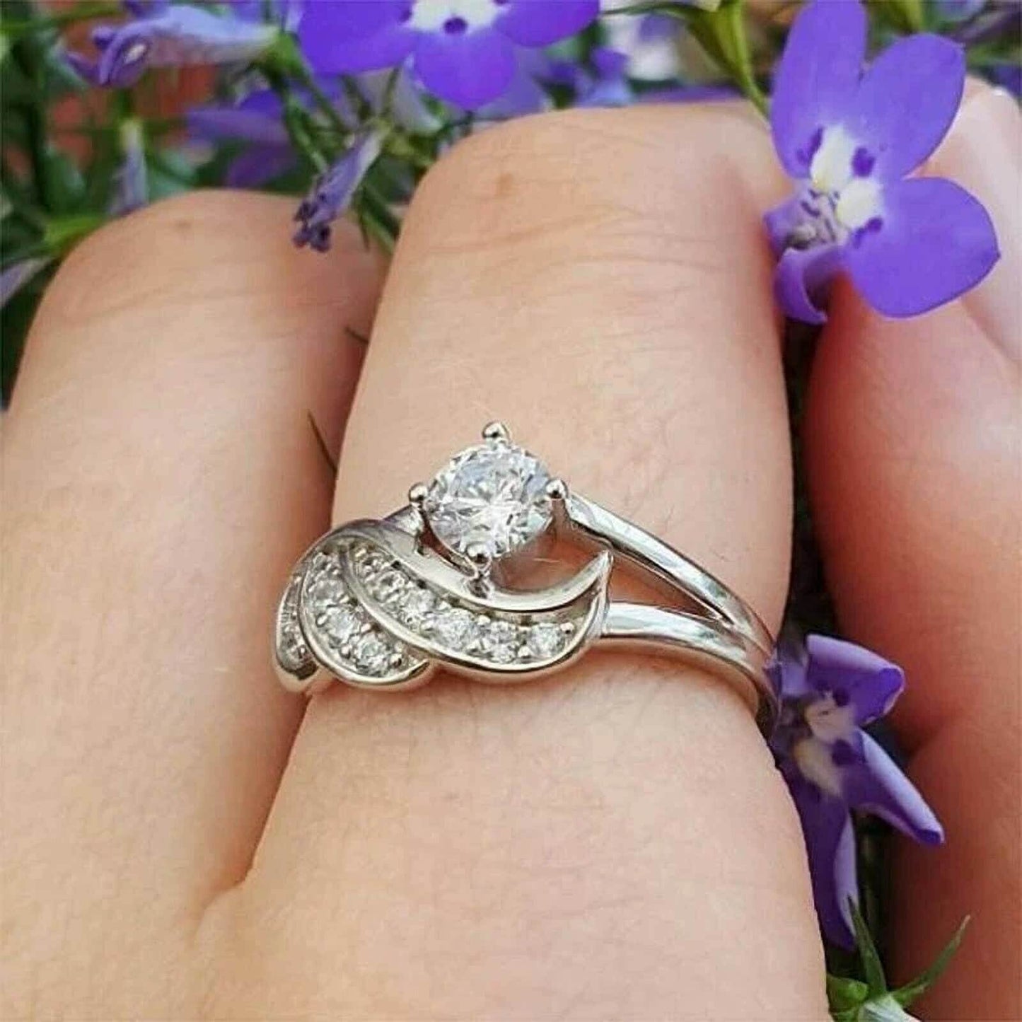 Elegant Crystal Ring | Adjustable Crystal Accented Ring