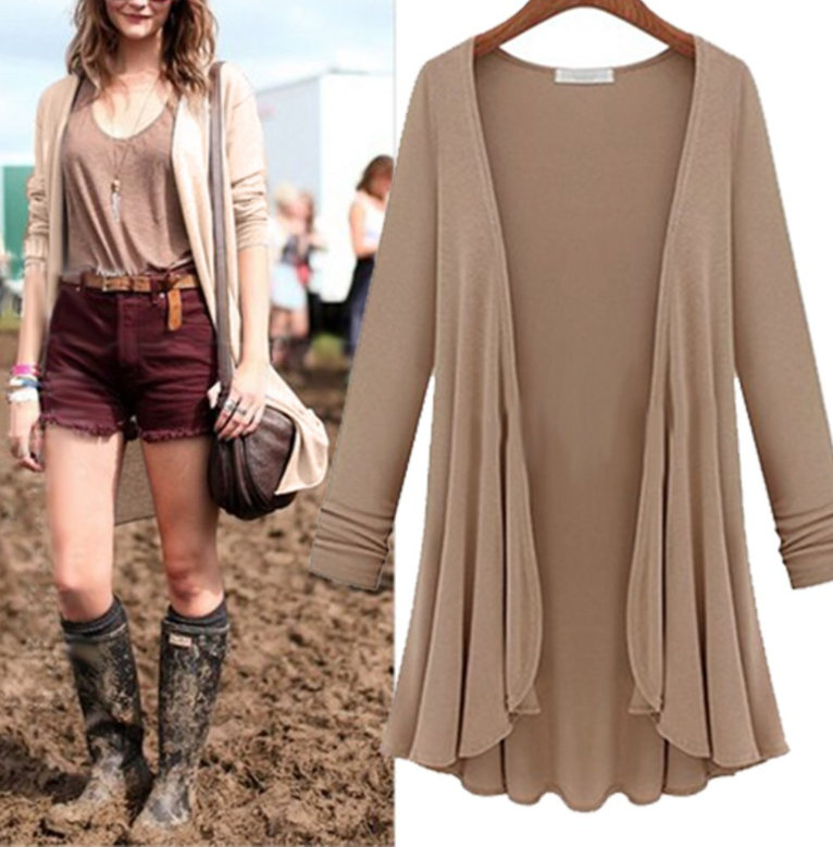 Elegant Draped Open-Front Cardigan | Timeless Design & Versatile Comfort