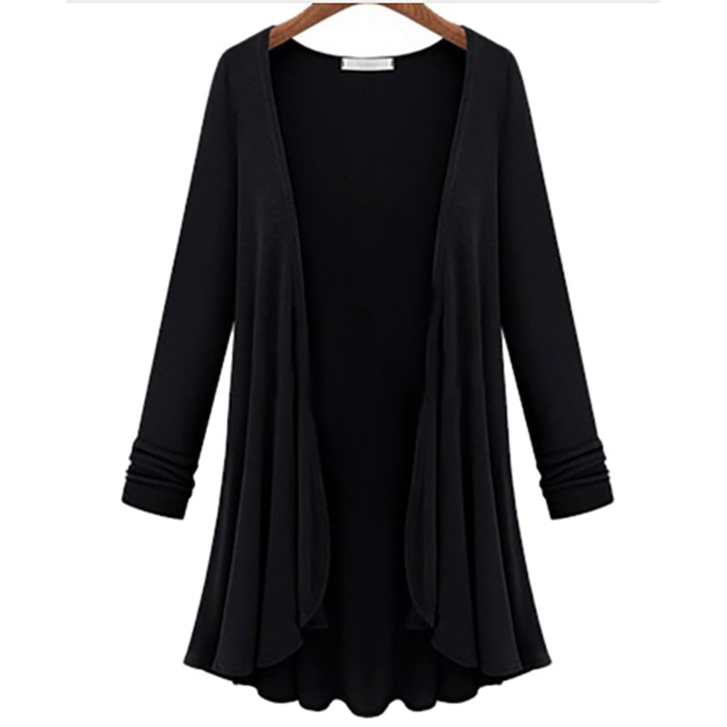Elegant Draped Open-Front Cardigan | Timeless Design & Versatile Comfort