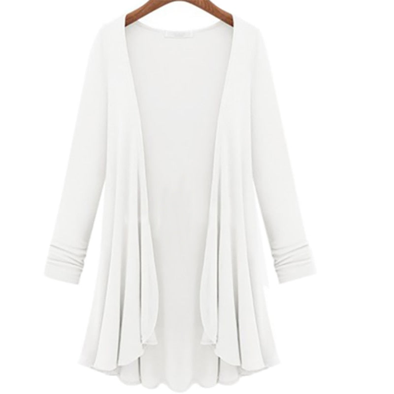 Elegant Draped Open-Front Cardigan | Timeless Design & Versatile Comfort