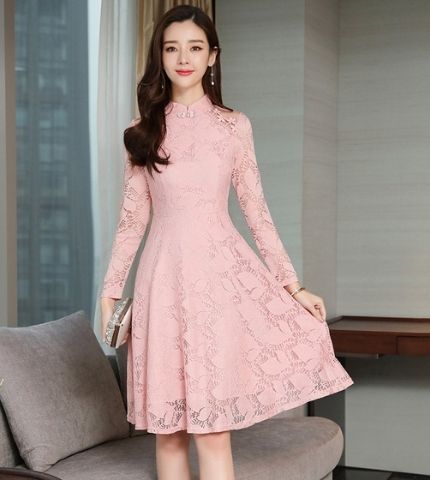 Elegant Lace A-Line Dress | Timeless Sophistication