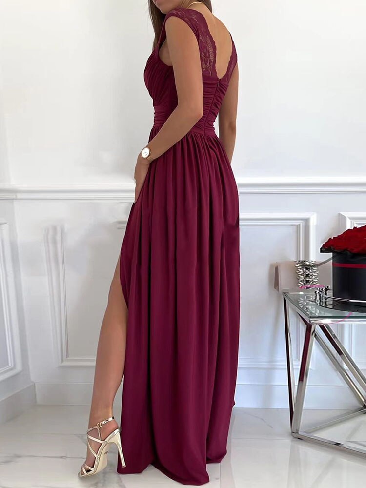 Elegant Lace Evening Gown | Timeless Glamour