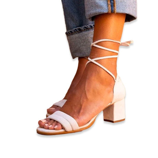 Elegant Lace-Up Block Heel Sandals | Versatile Heeled Sandals