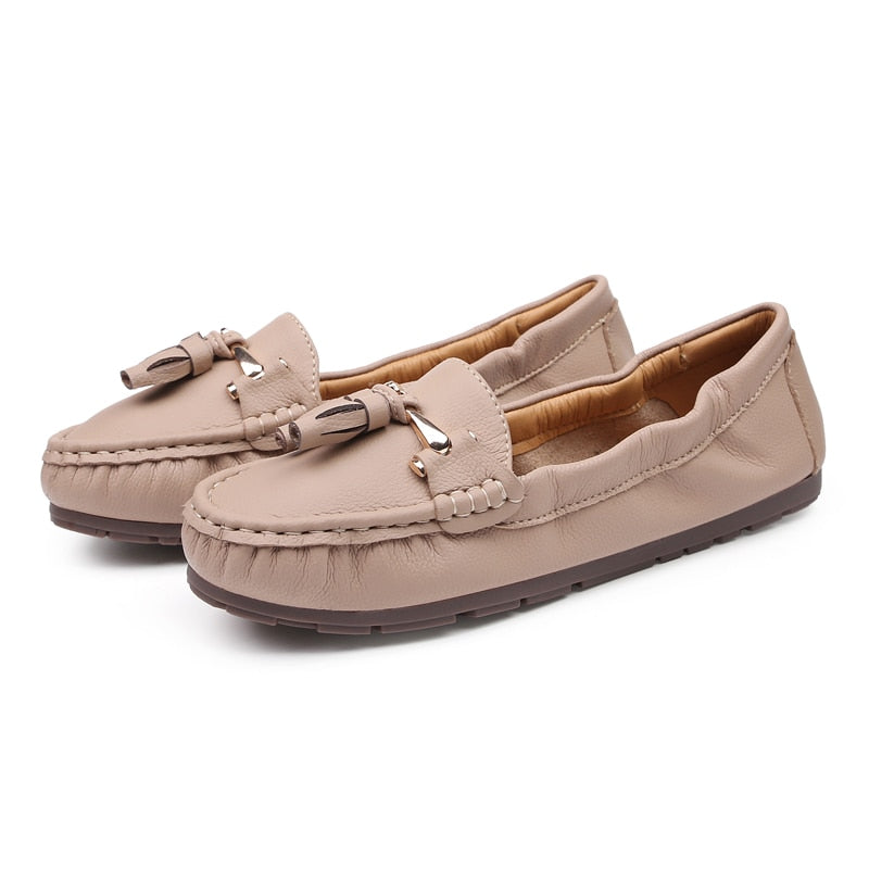 Elegant Leather Loafers | Tassel Detail Loafers