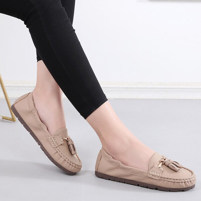 Elegant Leather Loafers | Tassel Detail Loafers