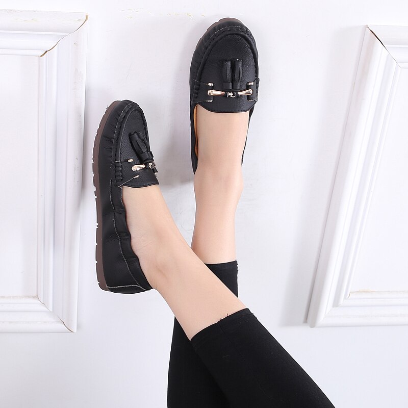Elegant Leather Loafers | Tassel Detail Loafers