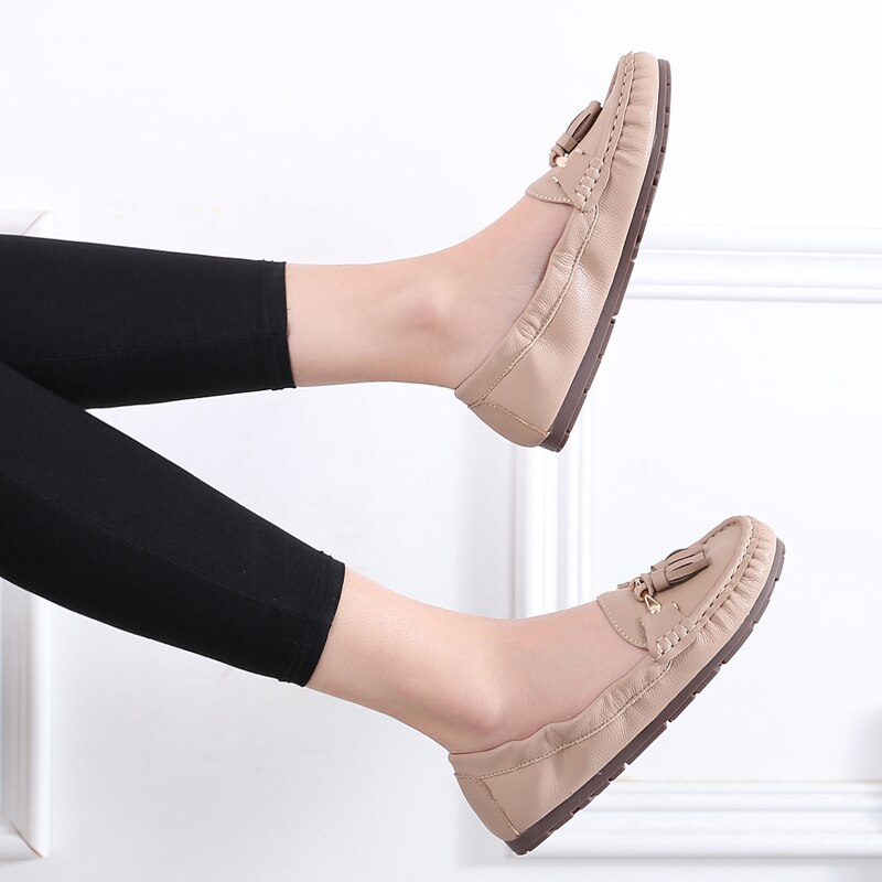 Elegant Leather Loafers | Tassel Detail Loafers