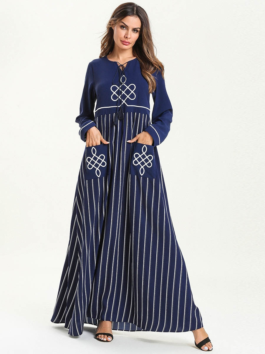 Elegant Maxi Dress | Embroidered Bohemian Chic