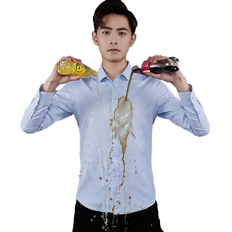 Elegant Men's Dress Shirt | Water-Resistant Comfort Fit
