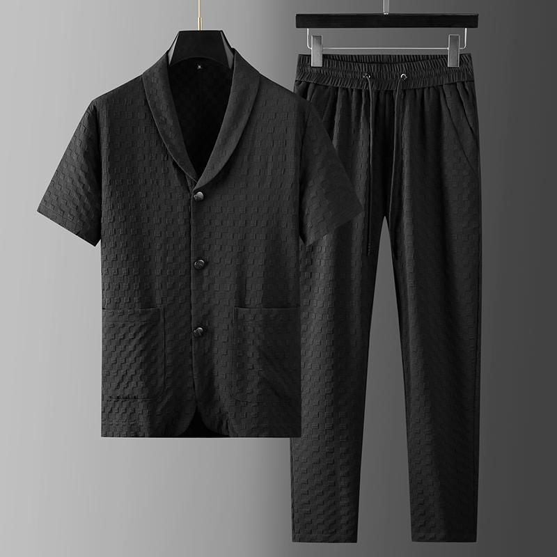 Elegant Textured Lounge Set | Sophisticated Breathable Comfort