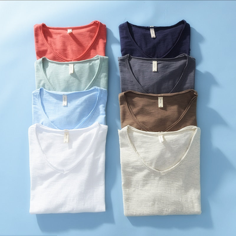 Essential V-Neck T-Shirts | Premium Soft Cotton Blend
