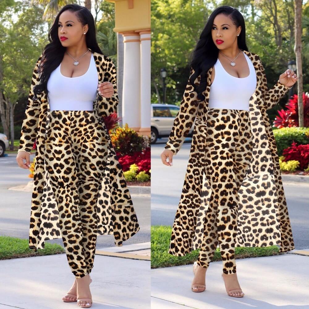 Fashion-Forward Women's Cardigan & Pants Set | Vibrant Patterns