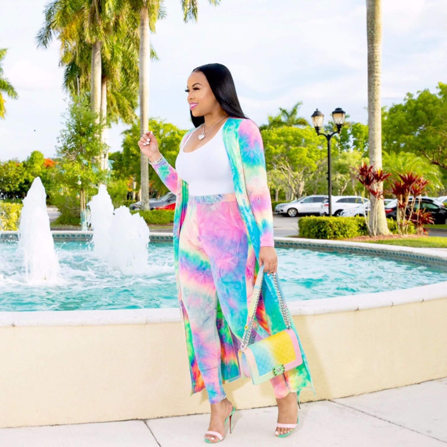 Fashion-Forward Women's Cardigan & Pants Set | Vibrant Patterns