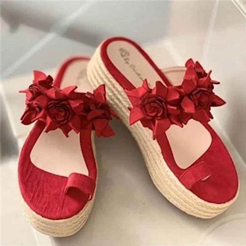 Floral Elegance Platform Sandals | Stylish Women's Sandals