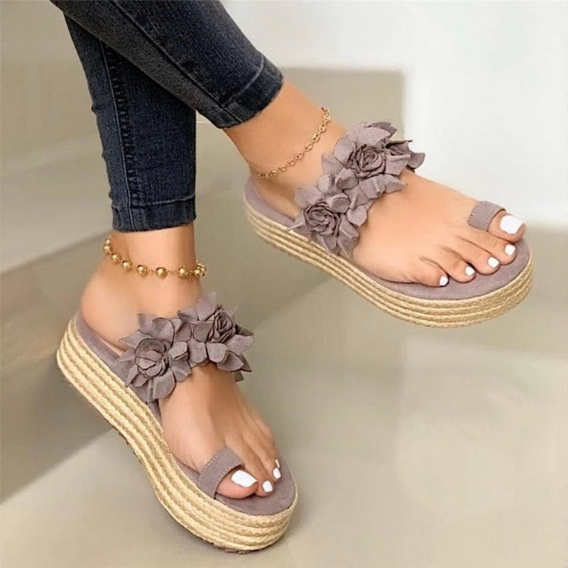 Floral Elegance Platform Sandals | Stylish Women's Sandals