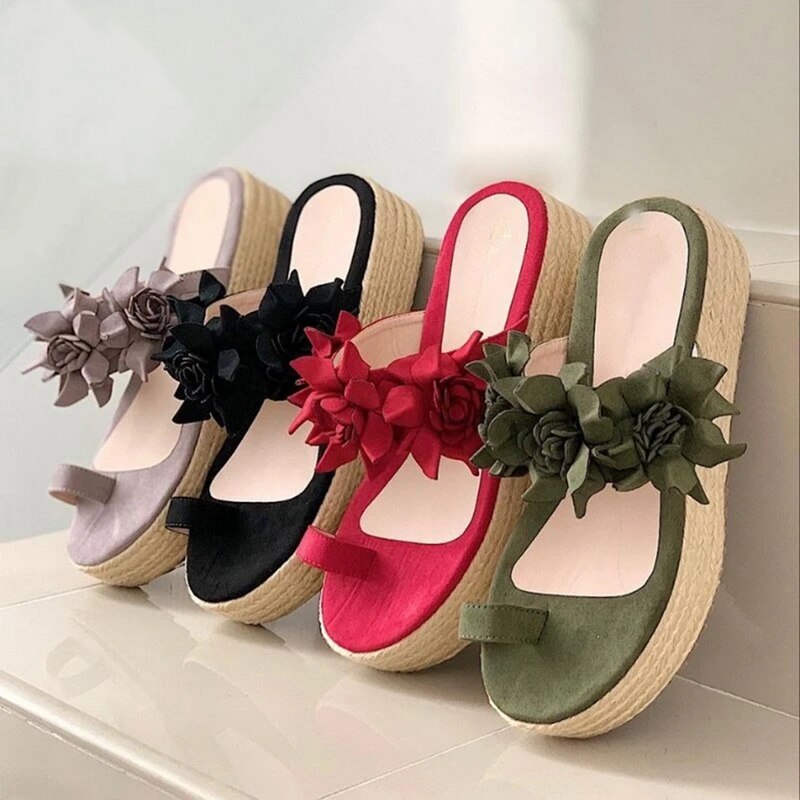 Floral Elegance Platform Sandals | Stylish Women's Sandals