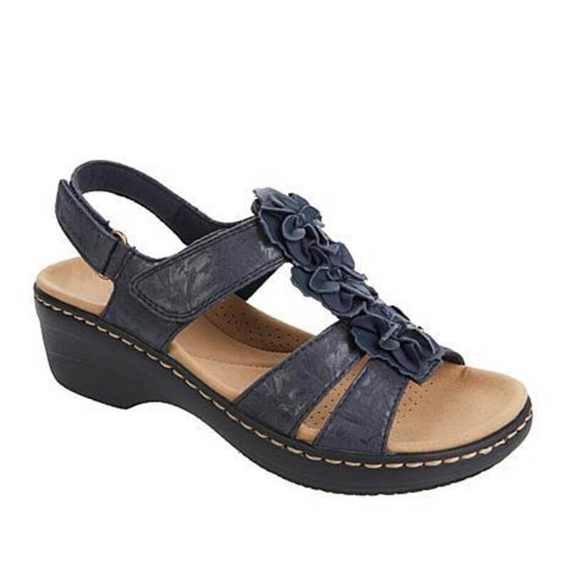 Floral Embellished Sandals | Cushioned Comfort Summer Sandals