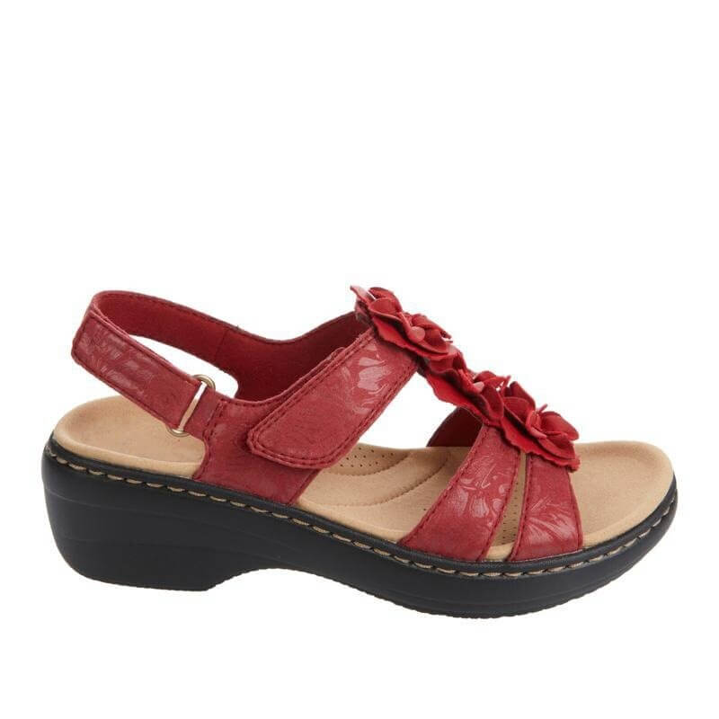 Floral Embellished Sandals | Cushioned Comfort Summer Sandals