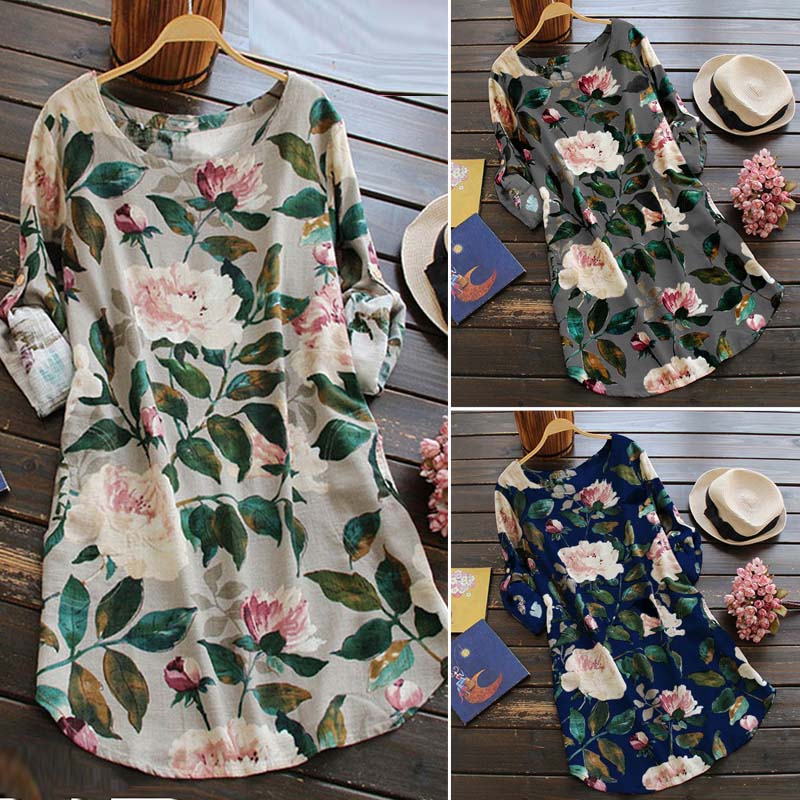 Floral Print Tunic Dress | Elegant | Comfortable & Versatile