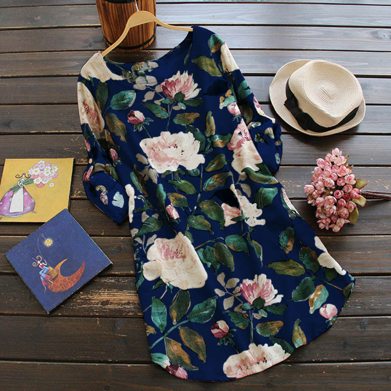 Floral Print Tunic Dress | Elegant | Comfortable & Versatile