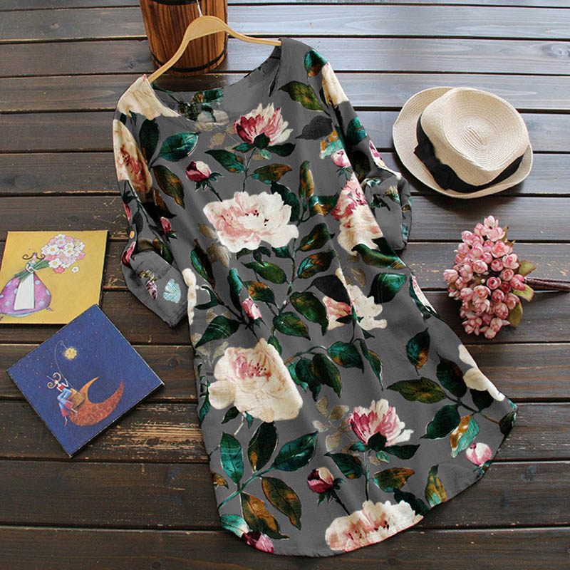 Floral Print Tunic Dress | Elegant | Comfortable & Versatile