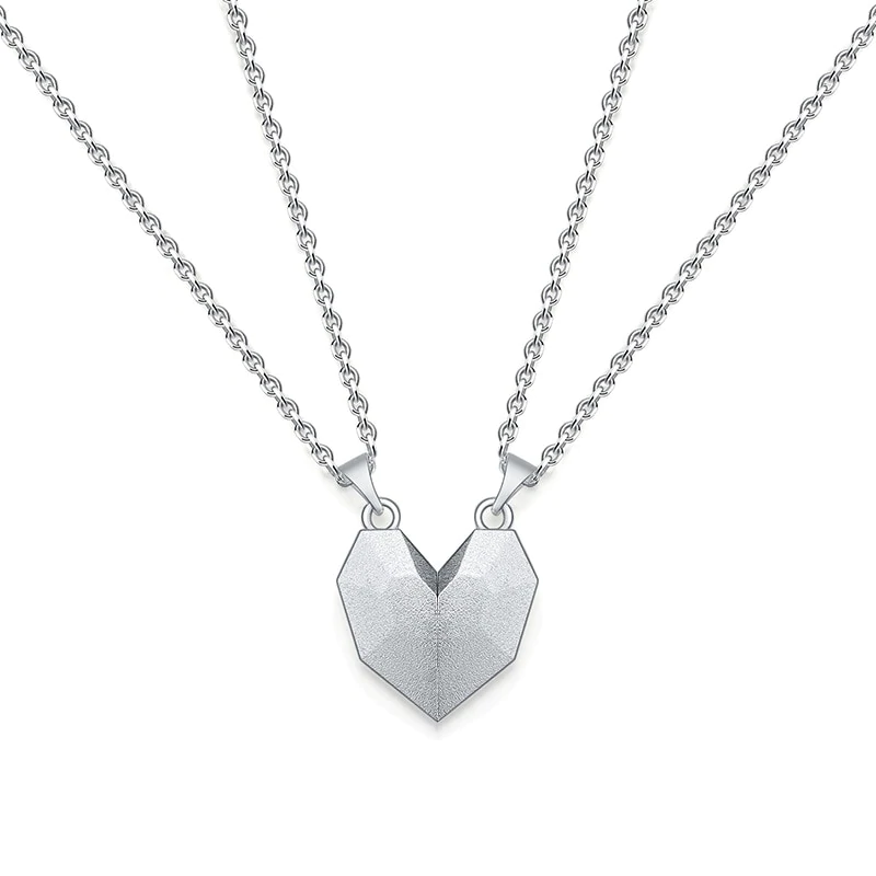 Geometric Heart Necklace Set | Matching Necklace Design