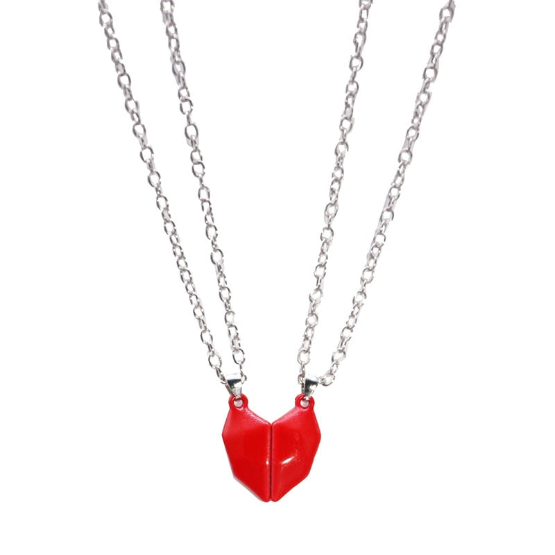 Geometric Heart Necklace Set | Matching Necklace Design