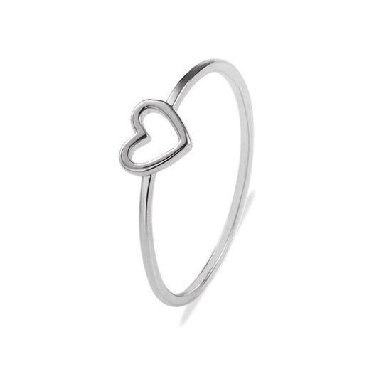 Heart Charm Delicate Ring | Timeless Elegance