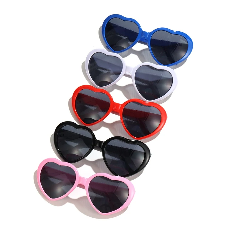 Heart-Shaped Sunglasses | Vibrant & Colorful UV Protection