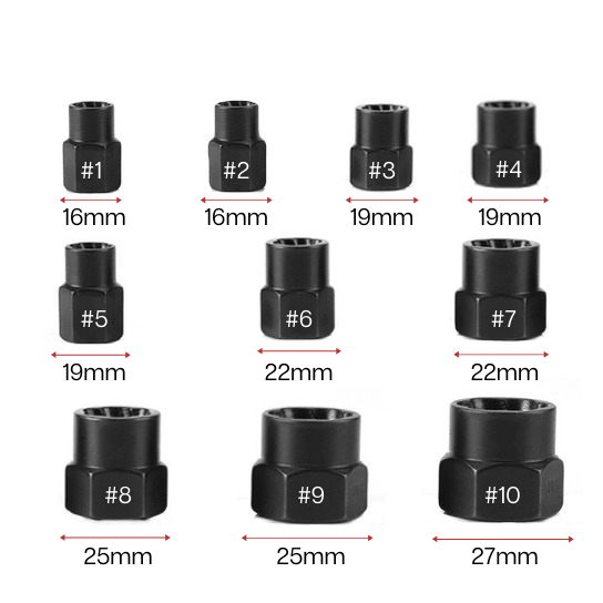 Heavy Duty Bolt Extractor Set | Comprehensive Precision Kit for Stubborn Bolts