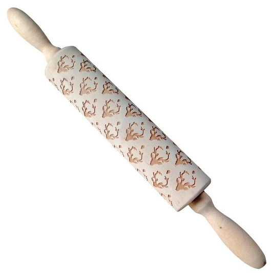 Holiday Embossed Rolling Pin | Festive Bakeware Designs