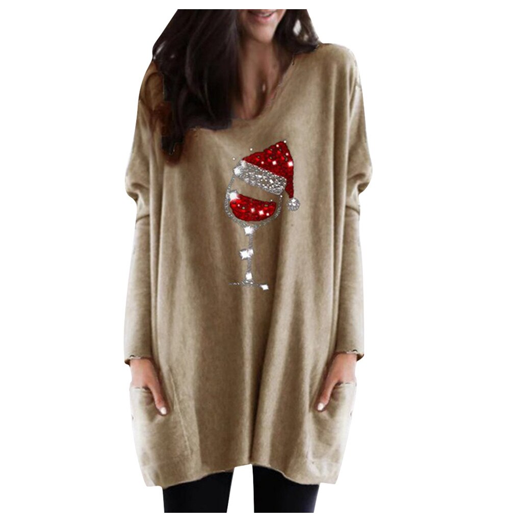Holiday Wine Glass Sweater Dress | Festive Charm