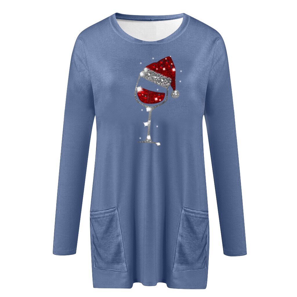 Holiday Wine Glass Sweater Dress | Festive Charm