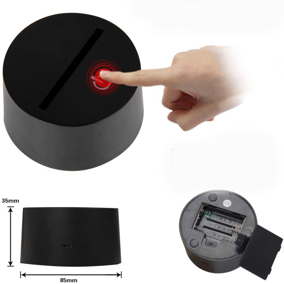 LED 3D Illusion Night Light | Multi-Color Magic Night Lamp