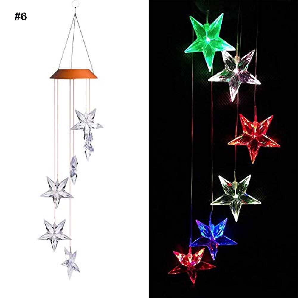 LED Solar Wind Chimes | Color-Changing Outdoor Decor & Patio Lights