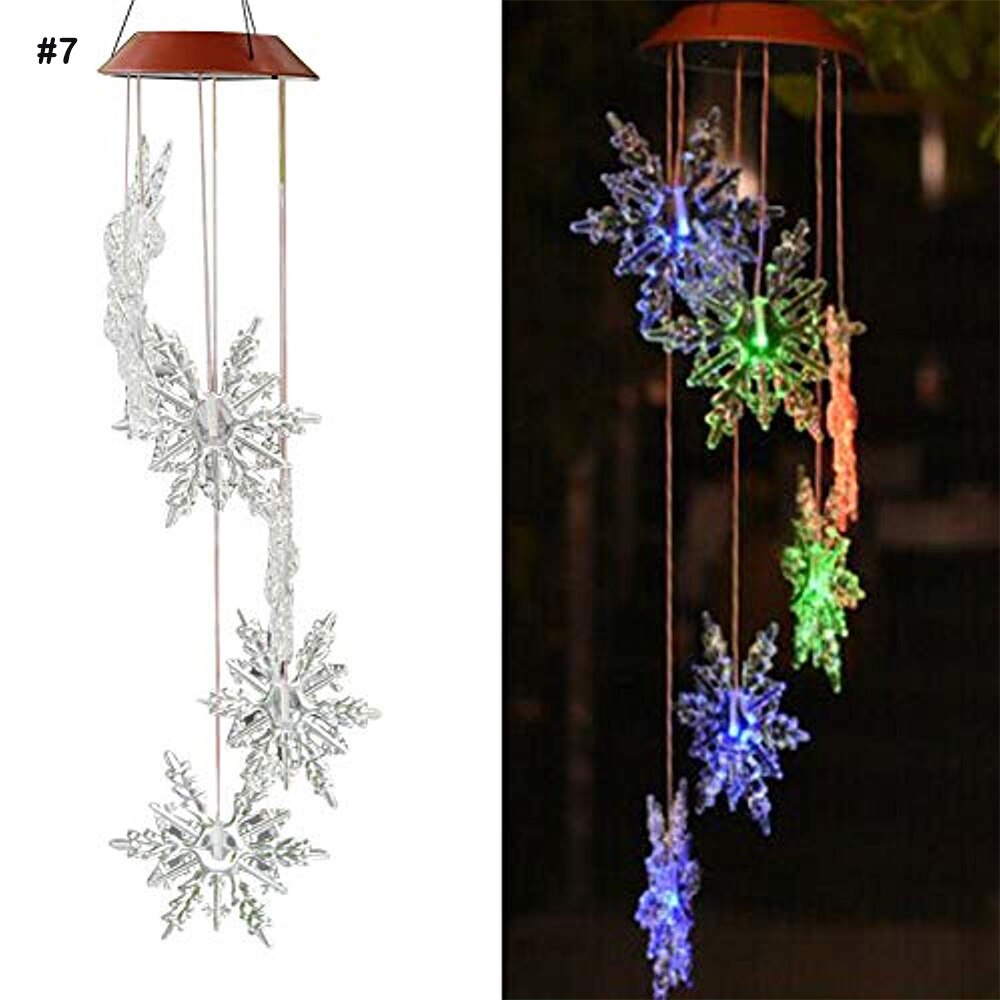 LED Solar Wind Chimes | Color-Changing Outdoor Decor & Patio Lights
