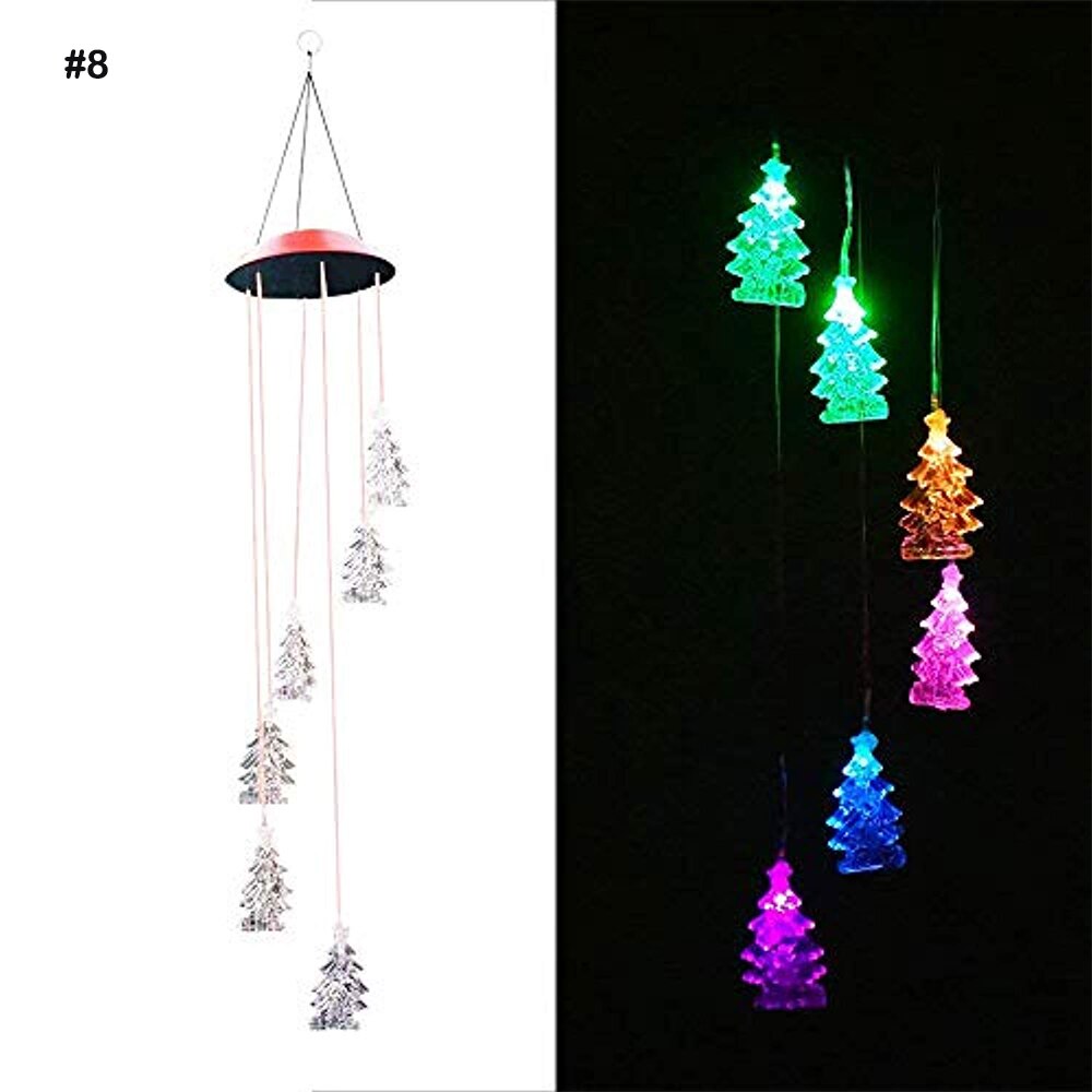 LED Solar Wind Chimes | Color-Changing Outdoor Decor & Patio Lights