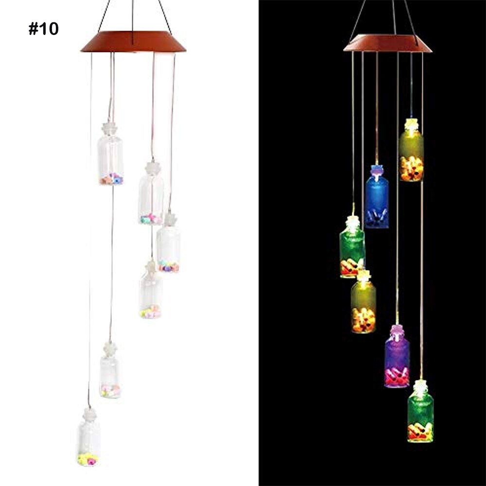 LED Solar Wind Chimes | Color-Changing Outdoor Decor & Patio Lights