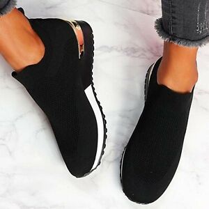 Luxe Comfort Knit Sneakers | Metallic Accent Sneakers