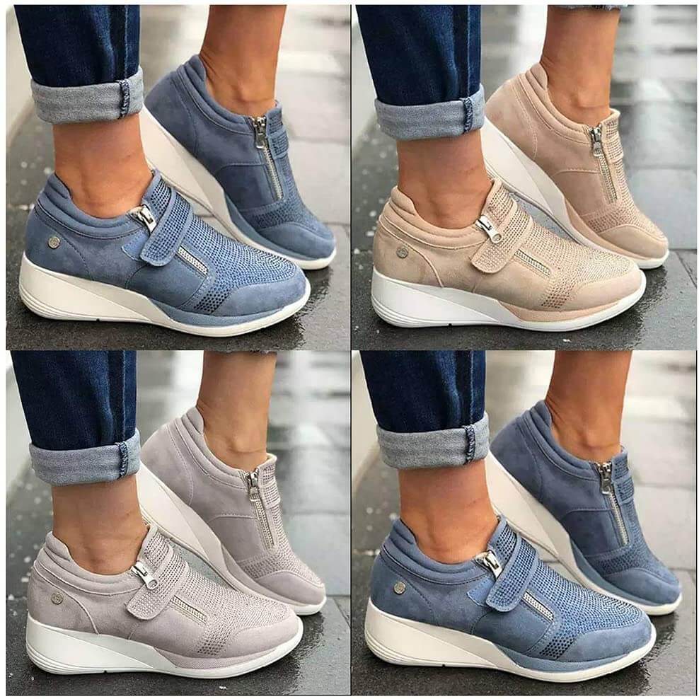 Luxe Comfort Sneakers | Trendy Wedge Design