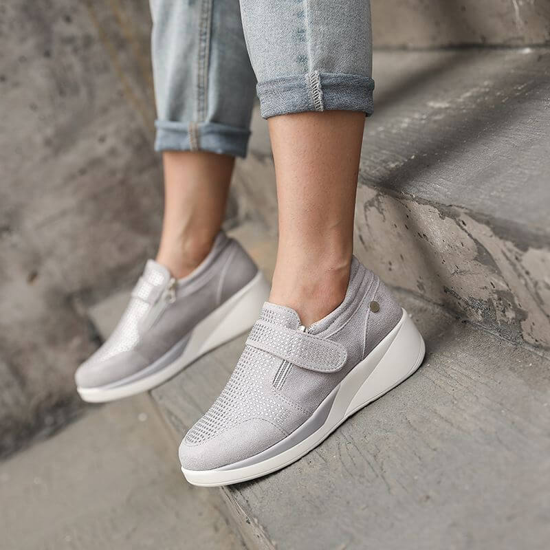 Luxe Comfort Sneakers | Trendy Wedge Design