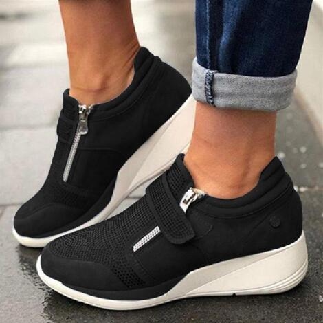 Luxe Comfort Sneakers | Trendy Wedge Design