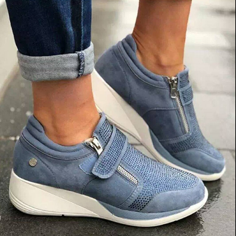 Luxe Comfort Sneakers | Trendy Wedge Design