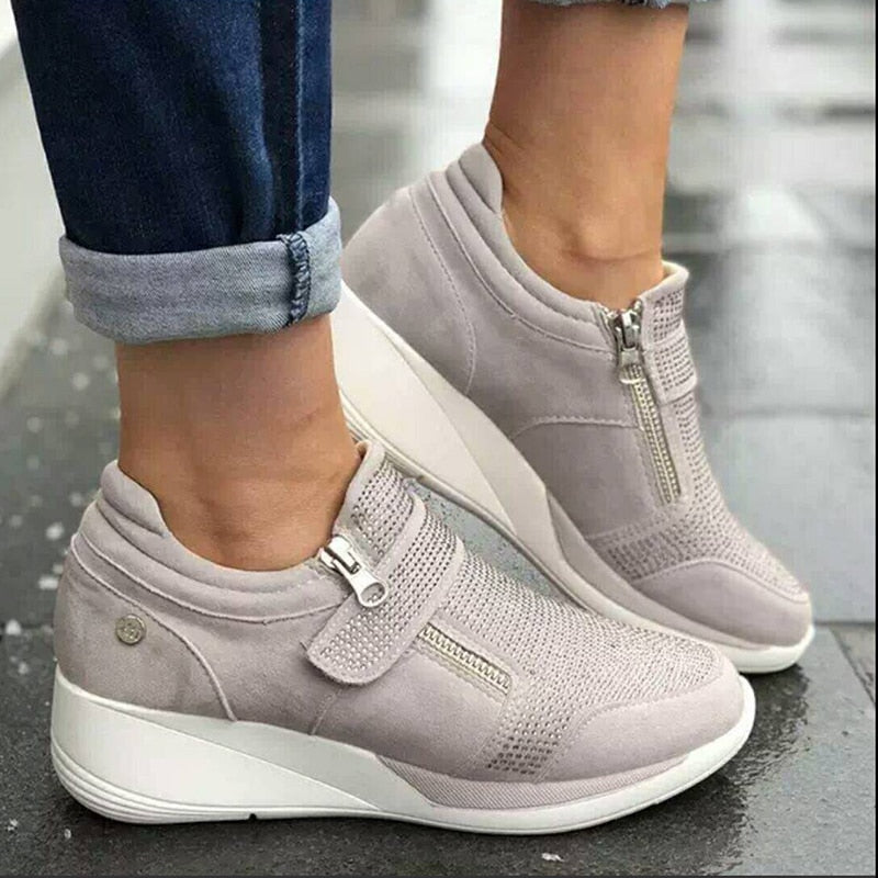 Luxe Comfort Sneakers | Trendy Wedge Design
