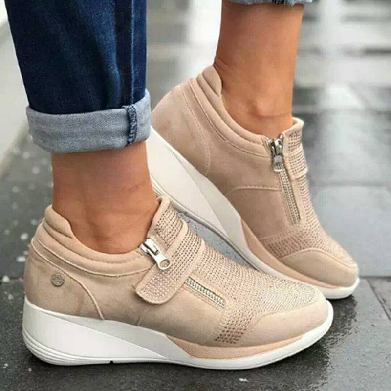 Luxe Comfort Sneakers | Trendy Wedge Design