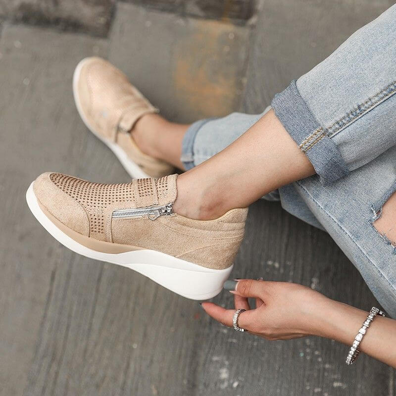 Luxe Comfort Sneakers | Trendy Wedge Design