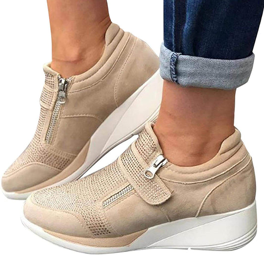 Luxe Comfort Sneakers | Trendy Wedge Design