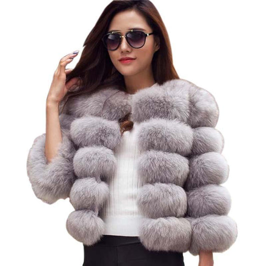 Luxurious Plush Faux Fur Jacket | Vibrant Colors for Winter Wardrobe